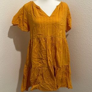 Knox Rose Prairie Mustard mid length Dress size large